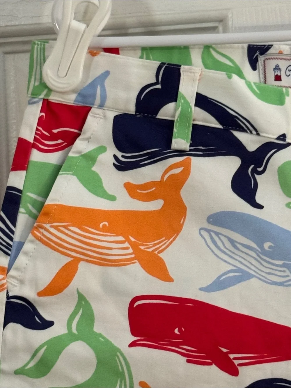 NWT Classic Prep Boy Multicolored Whale Print Shorts 100% Cotton & Pockets
